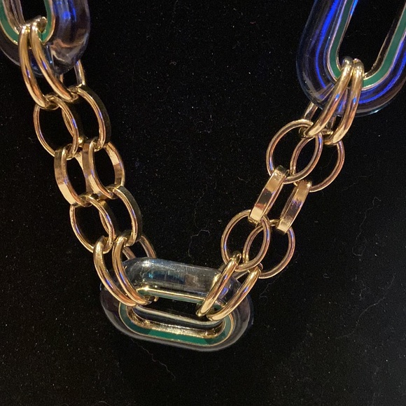 NEW Periwinkle & Gold Necklace - Picture 3 of 7